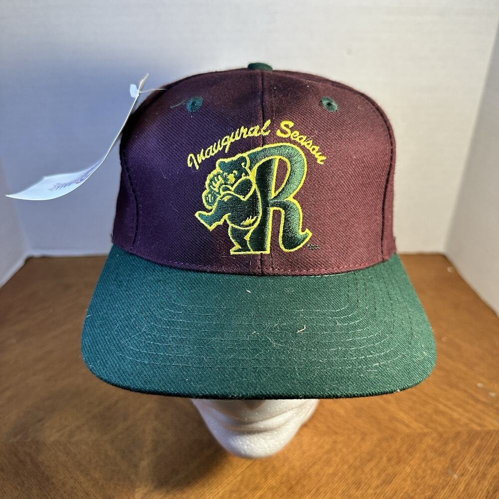 Vintage 1995 Rockford Cubbies Cubs Inaugural Season Snapback Hat New Deadstock